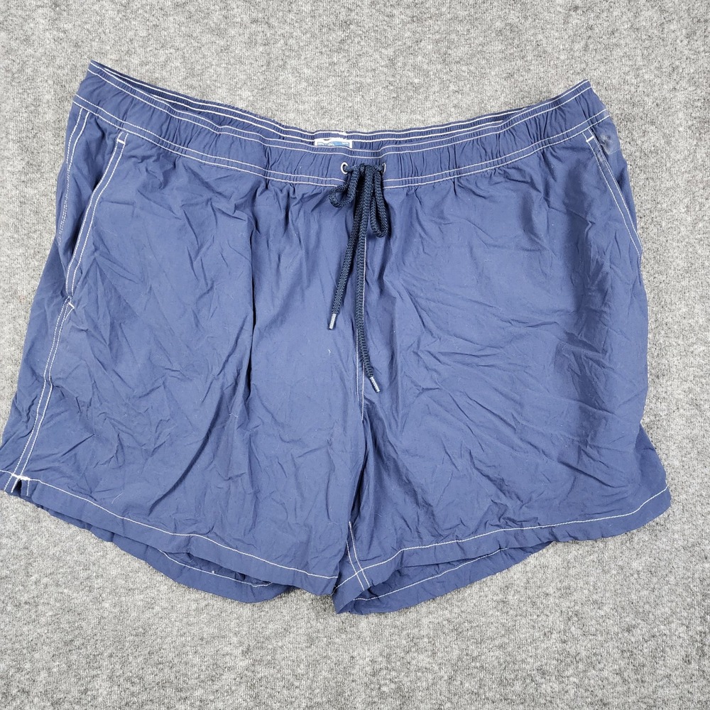 J.Crew Swim Trunks Mens XXL Navy Blue Contrast Stitch Drawstring Mesh‎ Lined